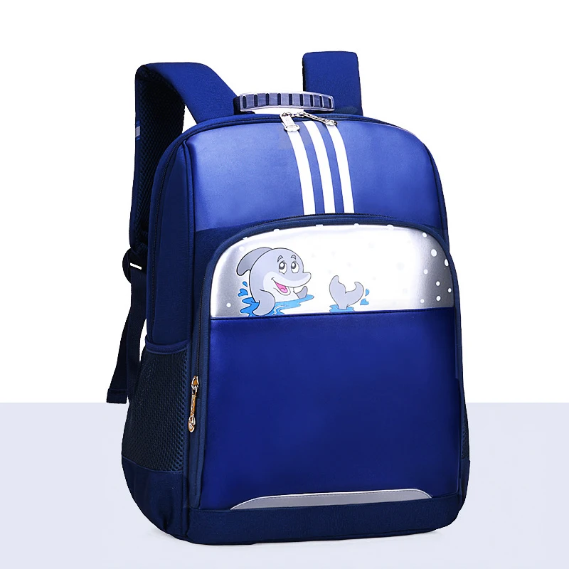 Новая ортопедическая сумка для начальной школы Одноцветный Детский рюкзак