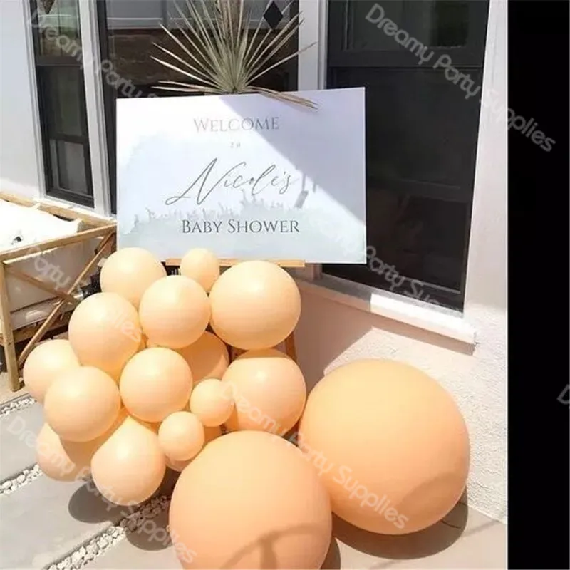 

50/100pcs Cream Peach Balloons 10 Inch Matte Balloon Blush Coffee Latex Ballon Wedding Baby Shower Birthday Party Decorations
