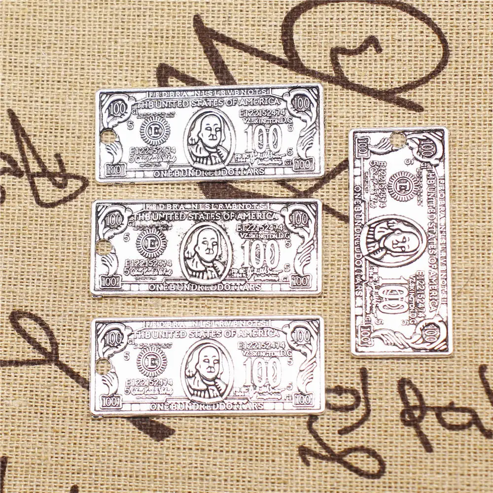 

Charm For Making Jewelry Pendants Antique Silver Color USD 42x18mm 5pcs