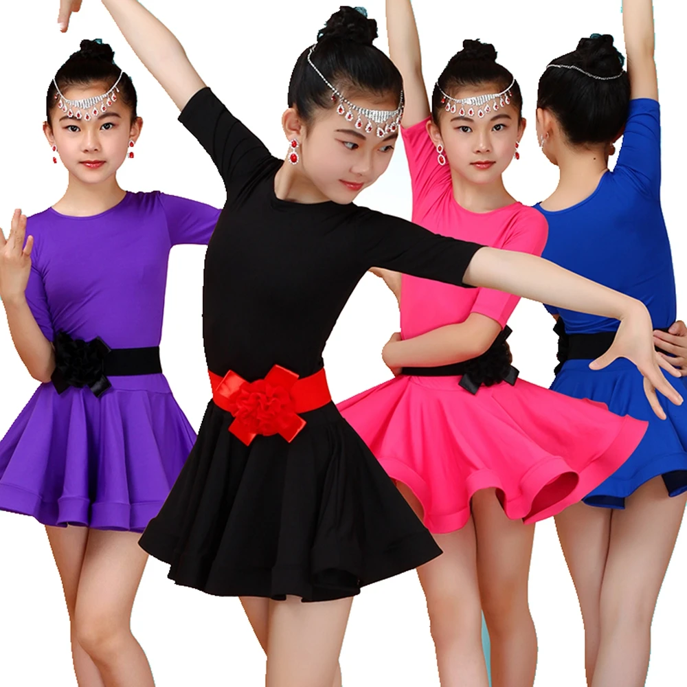 Детское платье для латинских танцев Костюмы латиноамериканских бальных девочек