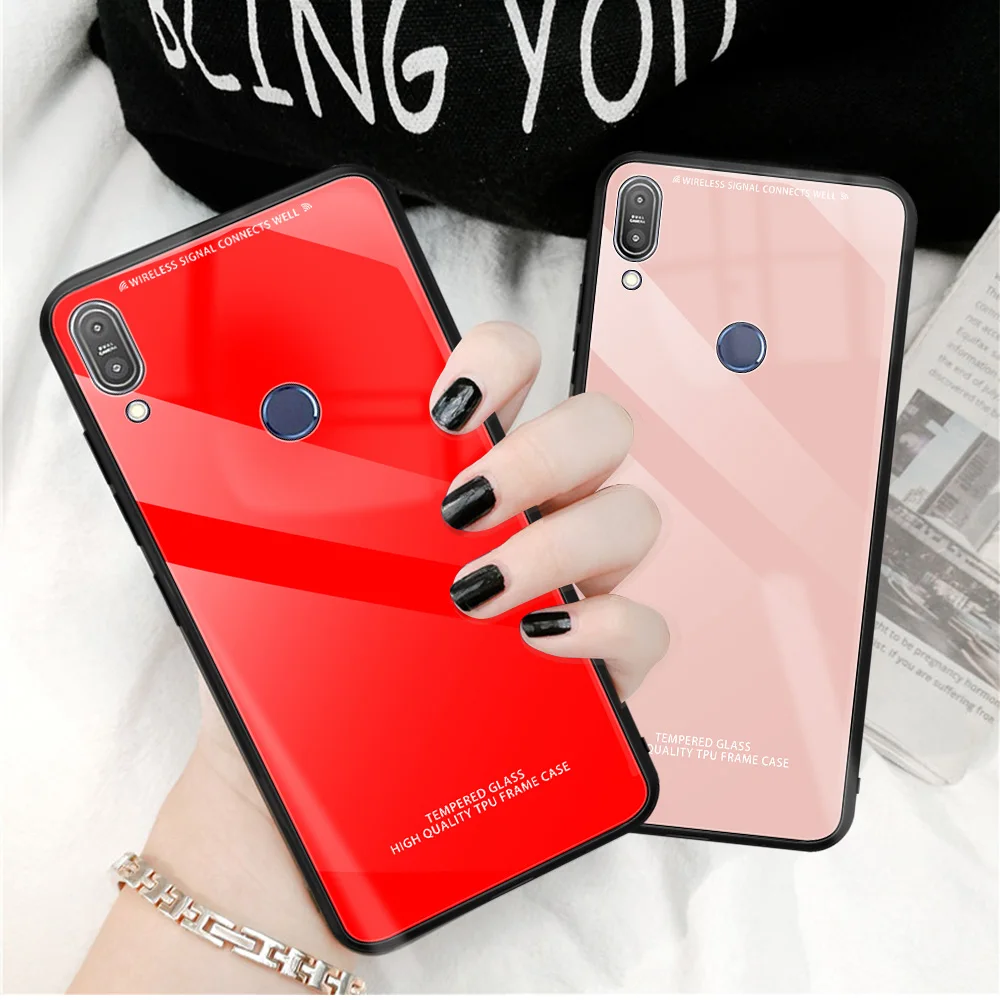 Роскошный закаленный стеклянный чехол для Asus Zenfone Max Pro M2 ZB633KL ZB631KL M1 ZB601KL ZB602K стеклянная зеркальная Капа Coque Funda Bag