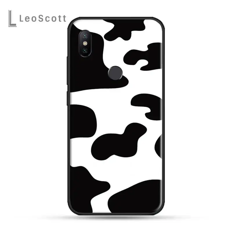 

White Black Cow Symbol Pattern Print Phone Case For xiaomi Redmi 5 5A plus 7A 8 note 2 3 4 5 5A 6 7 GO K20 A2
