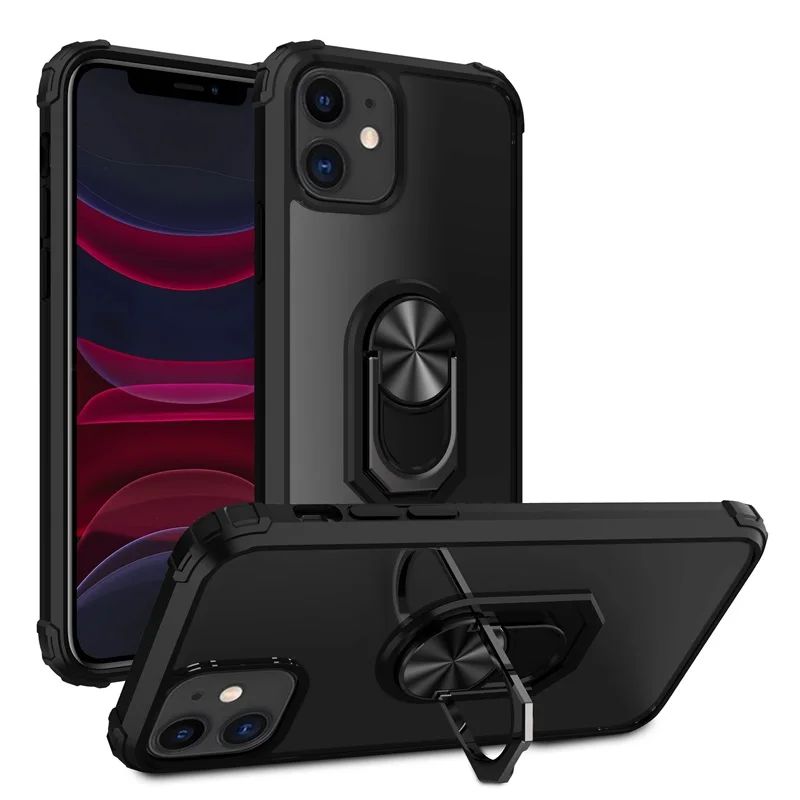 Для iPhone 11 Pro Max чехол PC+ кольцо из ТПУ магнетизм держатель четыре угла анти-падение прозрачный защитный чехол s для iPhone 11 Мода Coqu