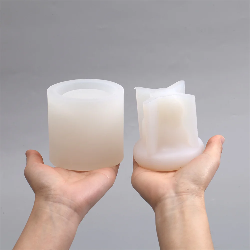 Греческая скульптура банка для свечей бетонная форма с крышками цилиндрический