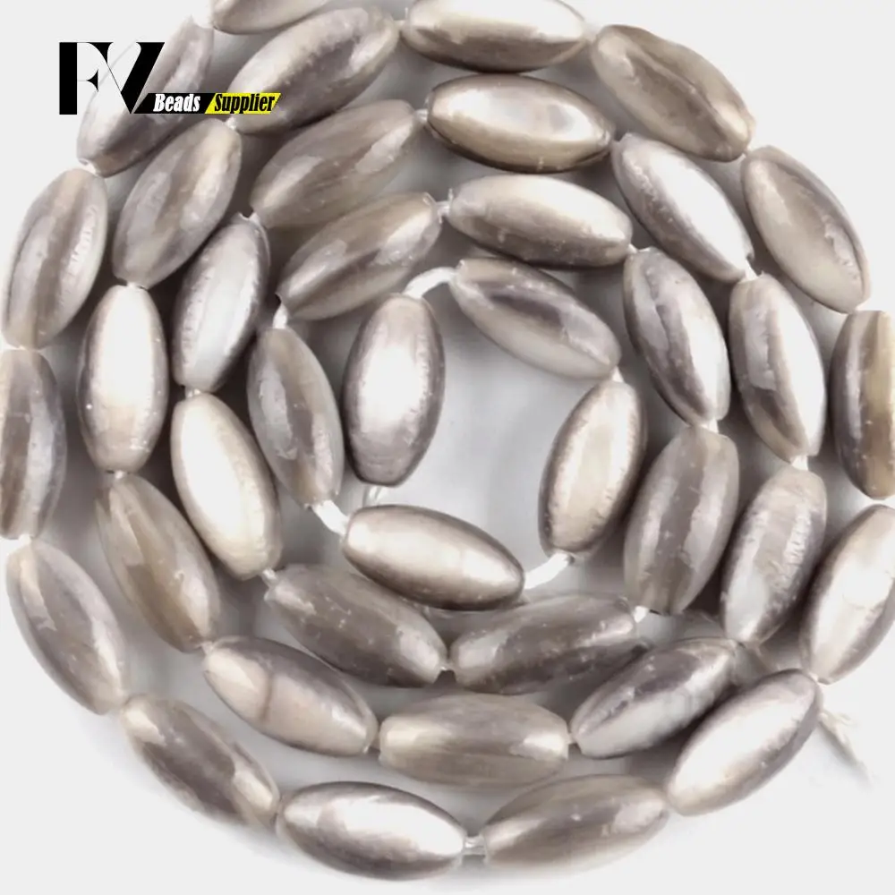 Натуральный 5*10 мм серый рис Форма стеклянные бусы для рукоделия ювелирных