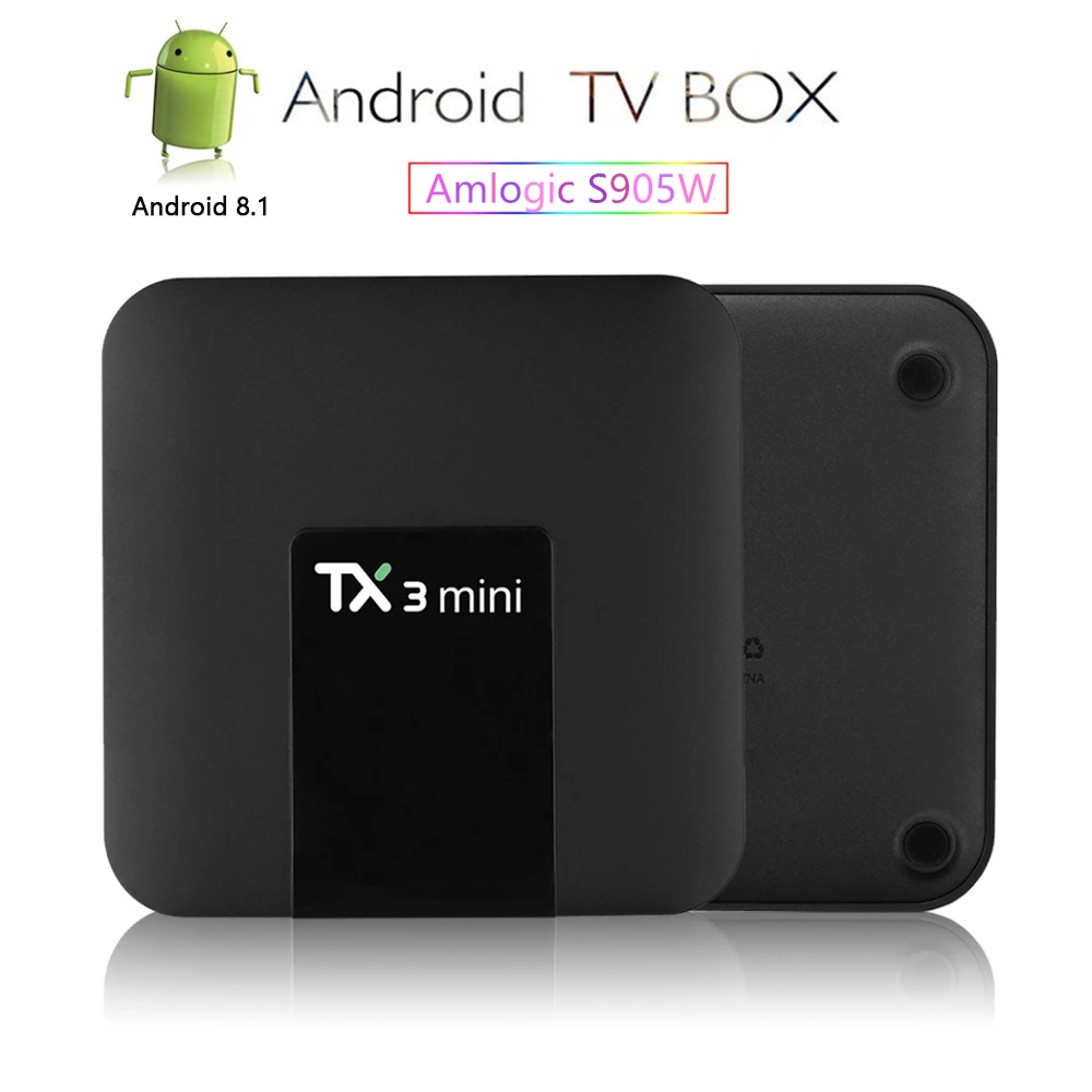 ТВ-приставка TX3 Mini Smart TV Android 8 1 Amlogic S905W ГБ 2 16 4K H2.65 4G/5G двойной Wi-Fi медиаплеер