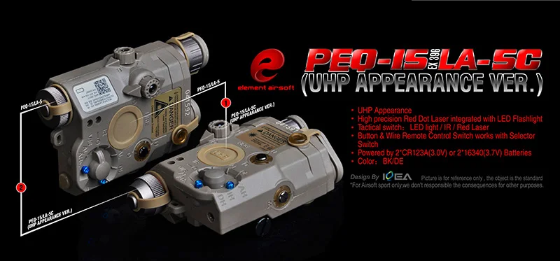 Element Airsoft PEQ 15 тактический флэш-светильник Surefir M600 охотничий Flahs светильник M600C красный лазерный ИК лазерный PEQ15 оружейный пистолет светильник