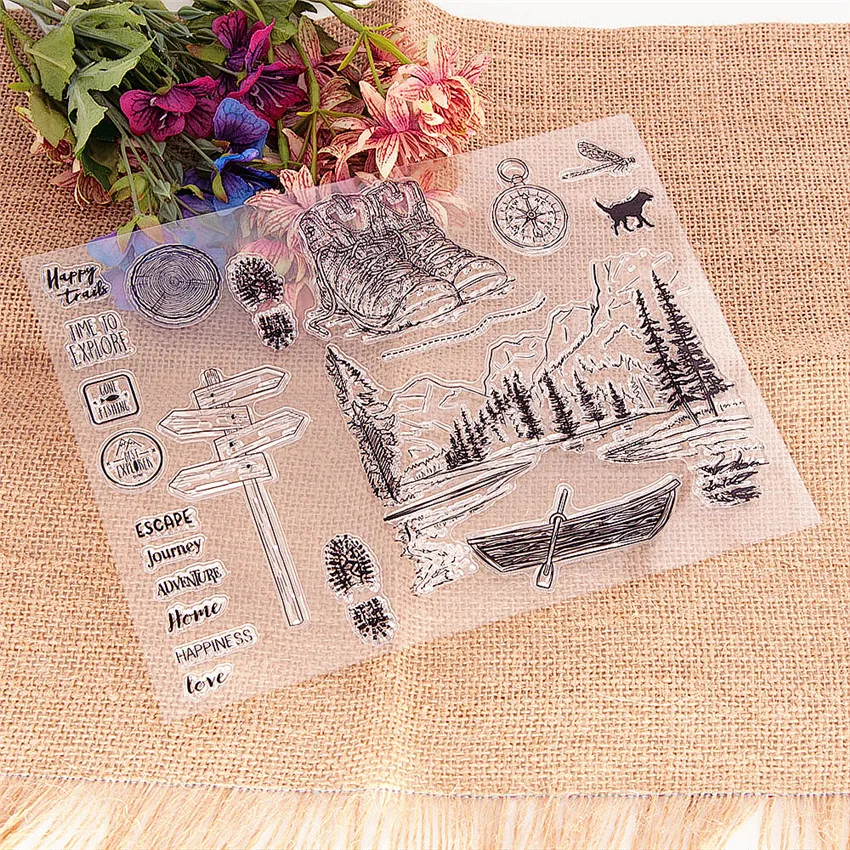 22 5*17 см коньки прозрачные штампы/силиконовые уплотнения Ролик Штамп для DIY