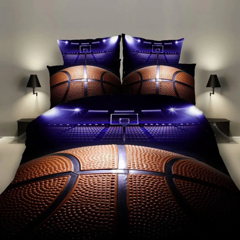 

Комплект постельного белья из 2/3 предметов, с 3D пододеяльником, наволочки для кровати, для игры в баскетбол, футбол, бейсбол, для спорта