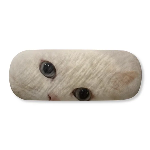 

Cat White Kitty Pet Animal Relax Glasses Case Eyeglasses Clam Shell Holder Storage Box