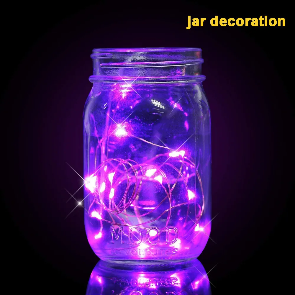 Огни для винных бутылок 6 шт./лот 1 м светодиодные Звездные гирлянды медный провод