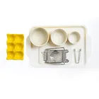 Материалы Монтессори для нарезки яиц, базовые рабочие умения, практичный держатель для яиц Монтессори, резак для яиц, мини-зажим для детской посуды