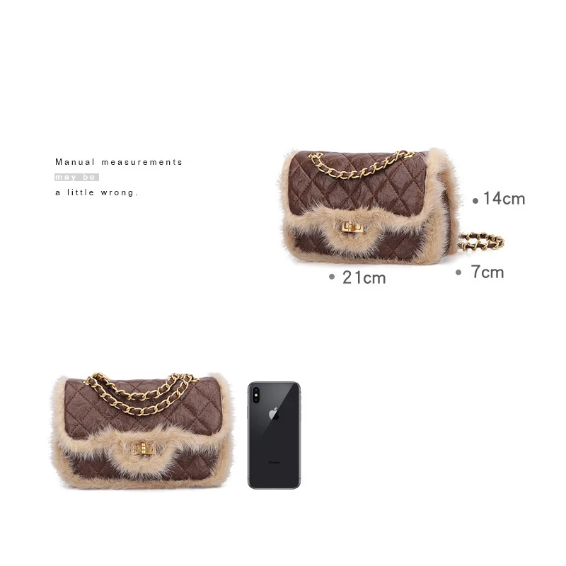 Женские сумки из искусственного меха 2019 брендовые дизайнерские клетчатые