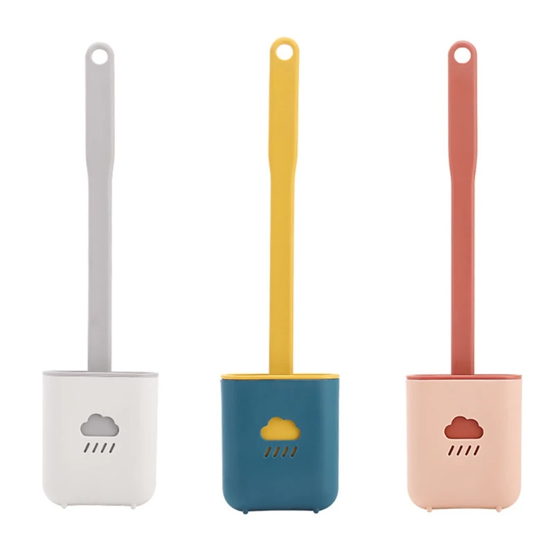 

Silicone Toilet Brush Holder Toilet Brush Set Toilet Brush W/ Container W/ Quick Drying Holder for Home Office Hotel