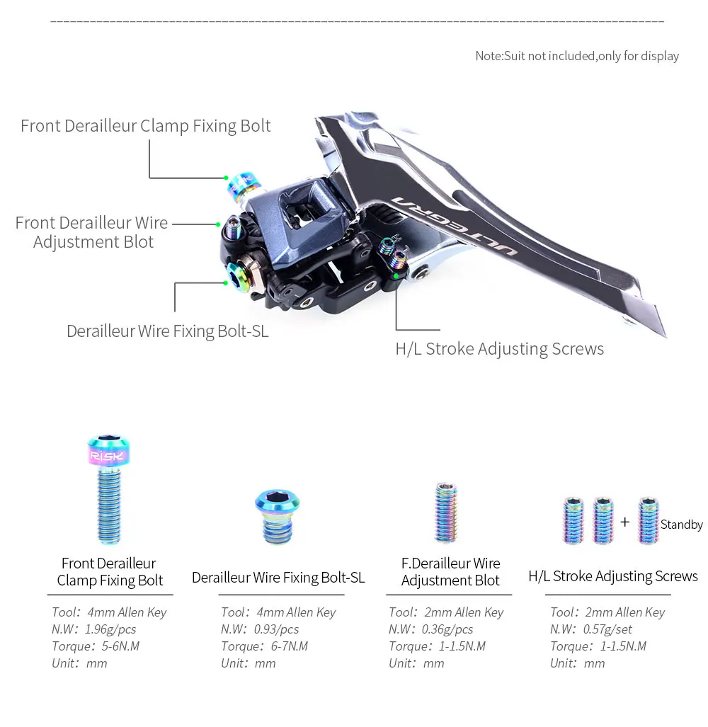 Суппорт TC4 C из титанового сплава тормоз передние и задние переключатели болты