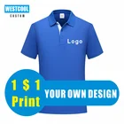 Изготовленный На Заказ мужская и женская футболка поло с логотипом 9 Цвета вышивки 