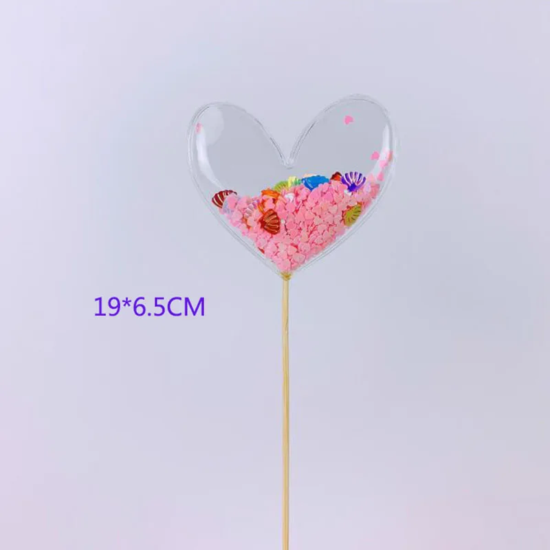 11 Bling Fairy PVC Cake Topper Unicorn Love Crown Cloud Shiny Flamingo Cupcake Topper for Wedding Birthday Party Cake Decorations - Цвет: 11
