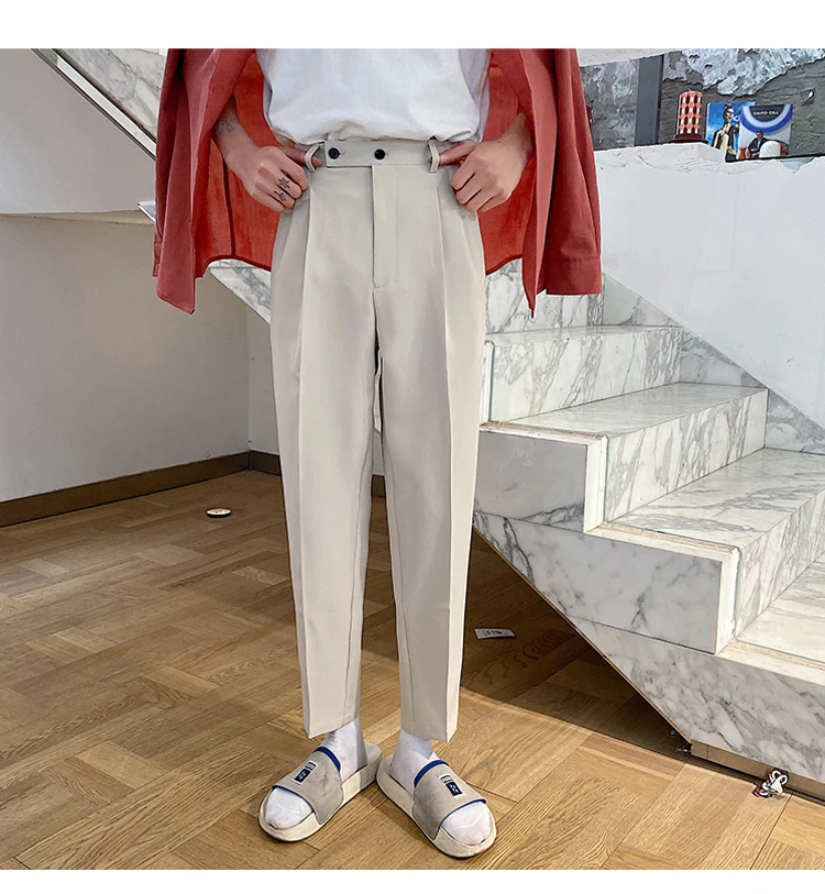 

2021 Men's Straight Pants Loose Casual Pants Western Trouser thicken velvet Suit Pants Formal Business Cotton Trousers S-XL