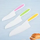 3 шт.компл. детский нож для торта, кухонная пила, нож для зубьев, нож шеф-повара, детские пластиковые ножи для приготовления пищи, нарезка фруктов