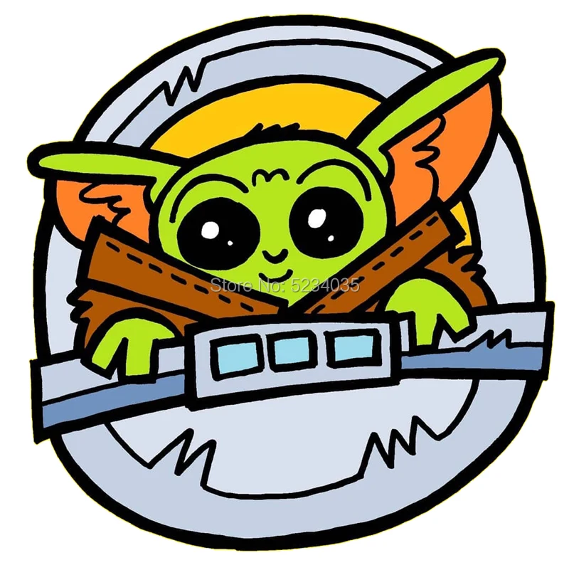 1 шт. ПВХ мандалорский детский стикер &quotйода&quot для термоса чашка телефон чемодан
