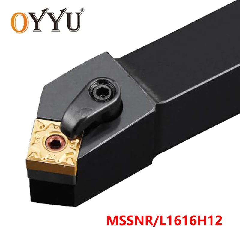 

OYYU 16mm MSSNR MSSNL MSSNR1616H12 MSSNL1616H12 Carbide Inserts Lathe Cutter CNC Cutting Turning Tool Holder use SNMG12