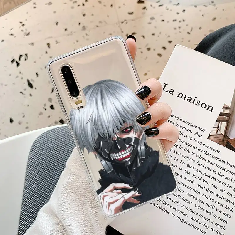 

Anime Ghoul Kaneki Ken untuk Phone Case Transparent for Samsung A71 S9 10 20 HUAWEI p30 40 honor 10i 8x xiaomi note 8 Pro 10t 11