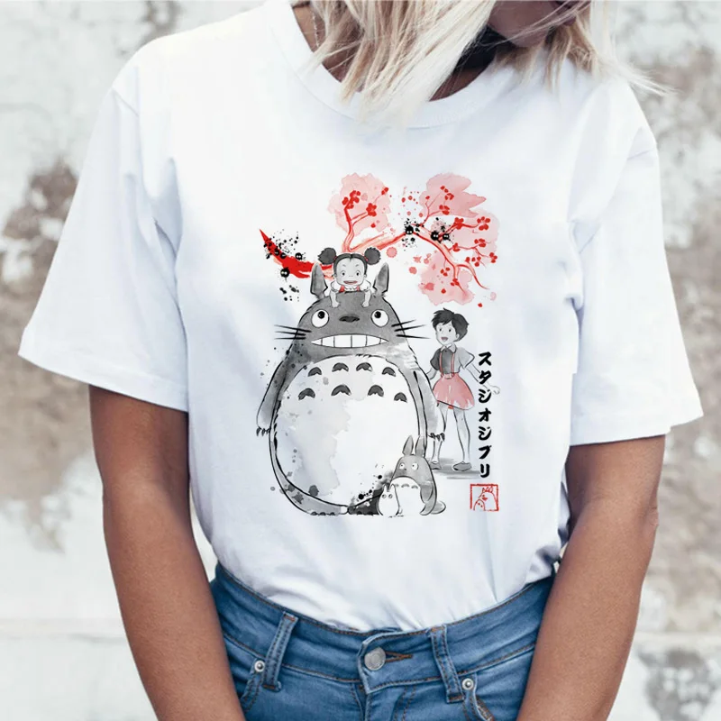 

Футболка totoro женская с принтом, топ, футболка с графическим принтом в стиле 90-х, Миядзаки Хаяо, модная рубашка с рисунком в стиле каваи 90-х