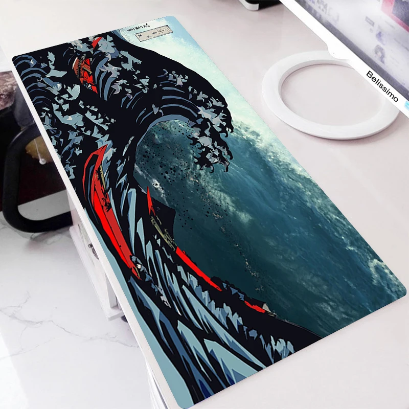 

Japanese sewage Mousepad Kanagawa waves Mouse Pad Laege Gaming Mouse Mat XXL Desk Mause Pad Keyboard Pad Gaming Accessories Rug