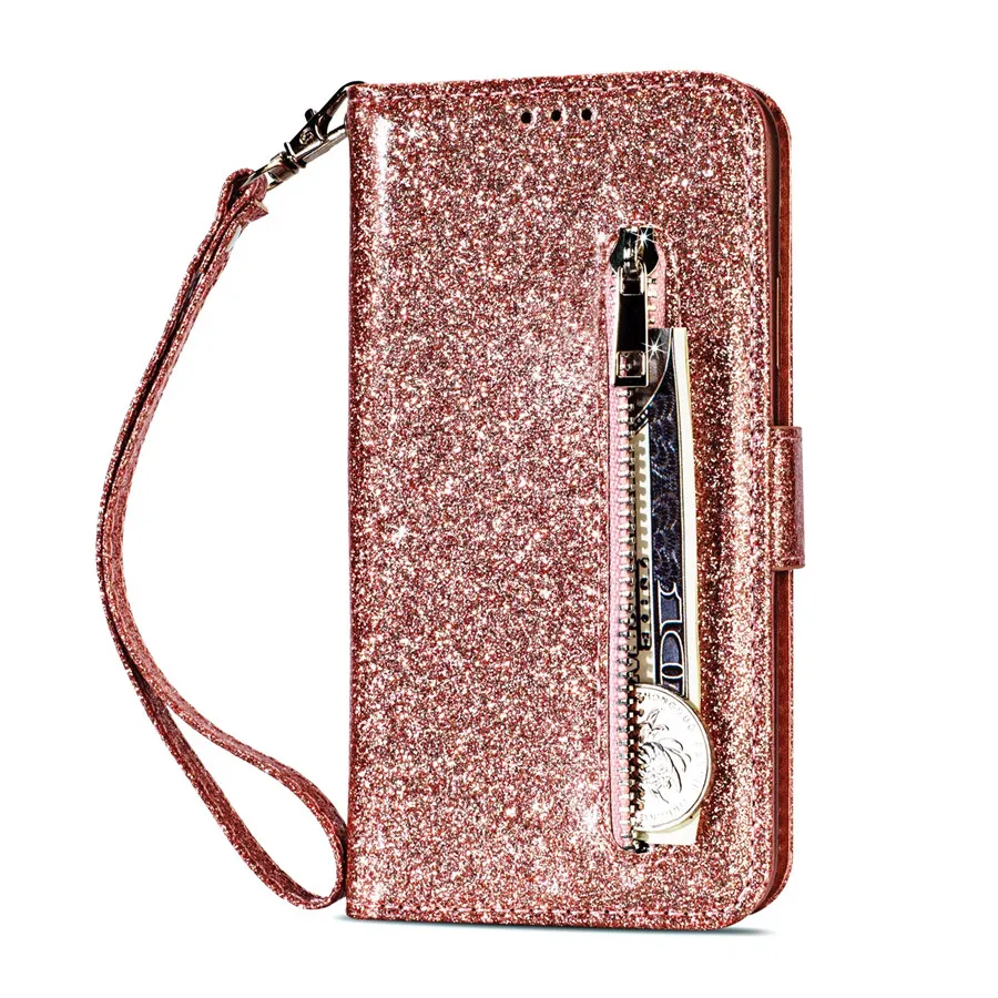 Glitter Leather Wallet Case For Samsung Galaxy M32 M22 M02S M12 M31S M21 M51 M30S M11 M10 M60S A02S A03 A03S A12 A13 A22 A33 A53