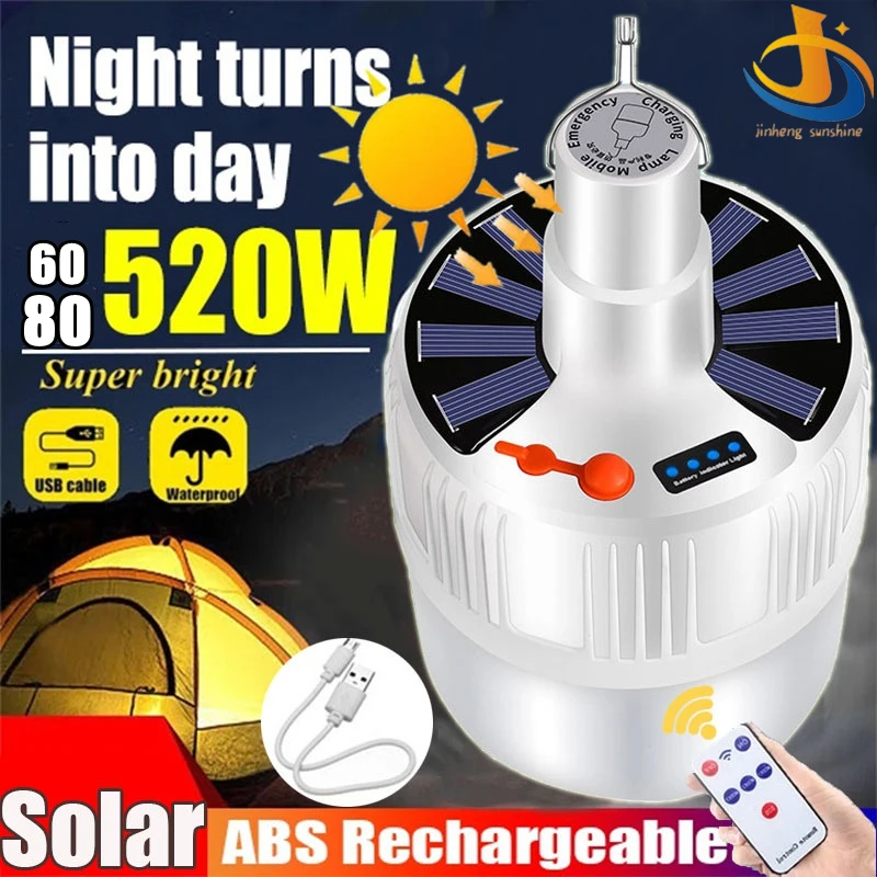 Светодиодный фсветильник для кемпинга на солнечной батарее портативная