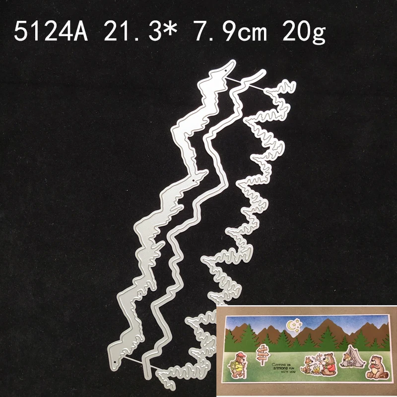 

Металлические штампы, горы и деревья, тонкая резка, скрапбукинг, бумажный нож для рукоделия, форма, лезвие, перфоратор