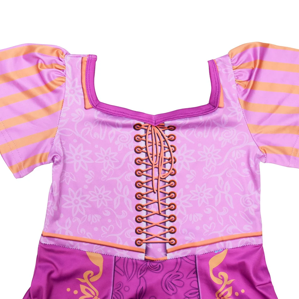 Волшебное длинное сказочное платье принцессы для девочек с объемным принтом