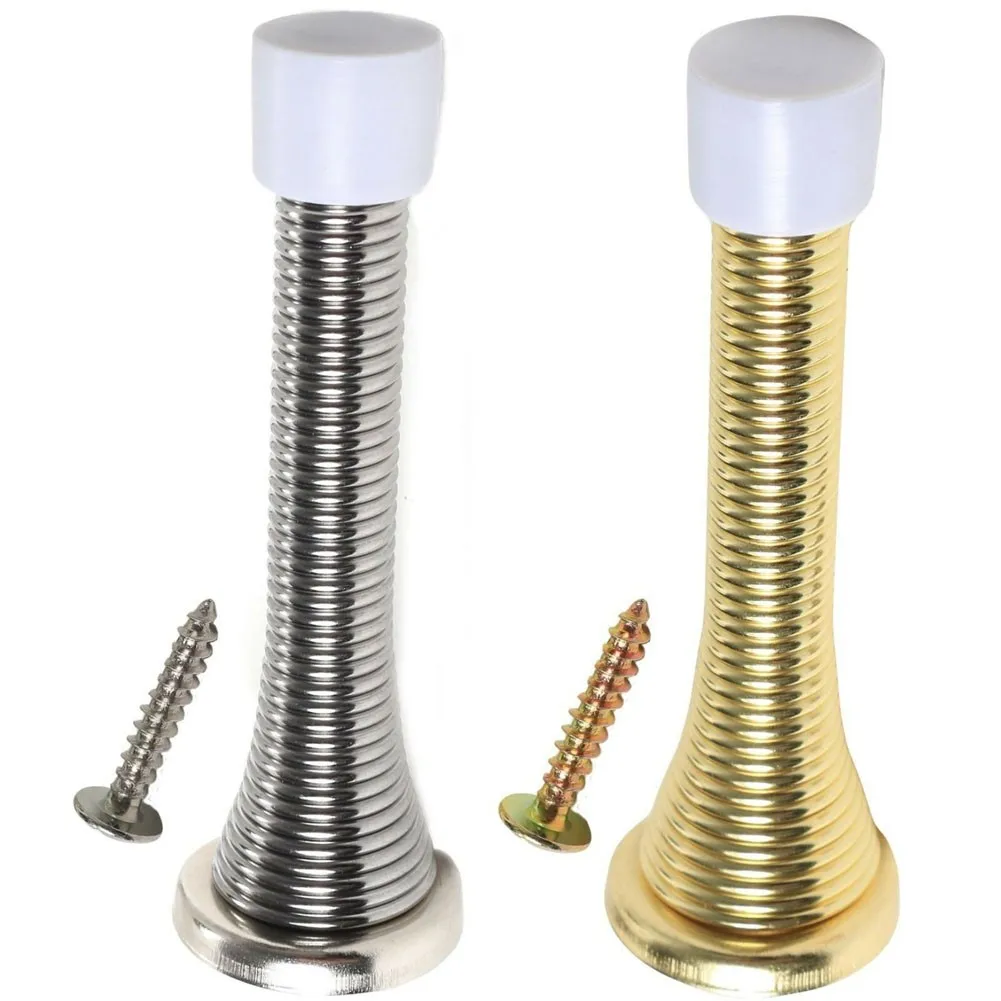 

Hot Sale 1Pc Spring Door Stopper Door Stop Wall Decorative Door Stopper Protect Doors & Wall Household Door Stopper