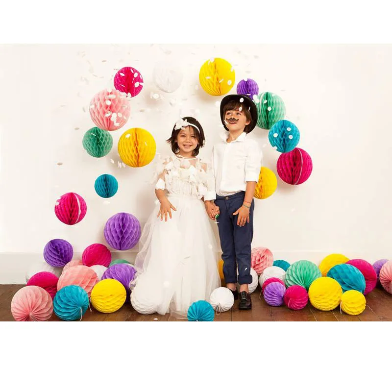10/15/20cm 5pcs Colorful Honeycomb Balls Tissue Paper Lanterns Craft For Home Party Hanging Decoration Wedding Birthday Supplies | Дом и сад