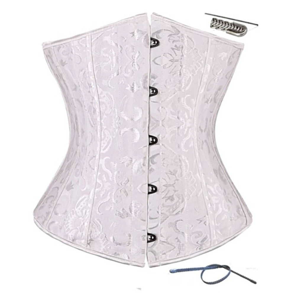 

Women Underbust Boned Waist Trainer Corset Body Shaper Cincher Basque Bustier