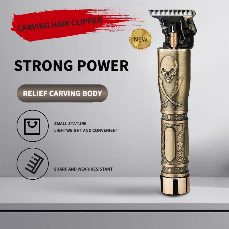 

Salon Haircut Home Use DIY Hair Trimmer 0mm 1500mAh Cordless Close Cutting T Blade Trimmer For Men Hairdresser's Machines