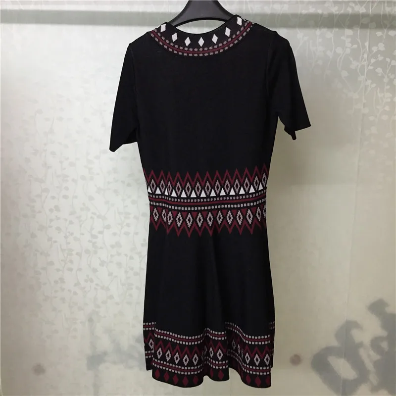 Sweater Dress Women Autumn O-neck Lady Short Sleeve Elegant 2018 Casual A-line | Женская одежда