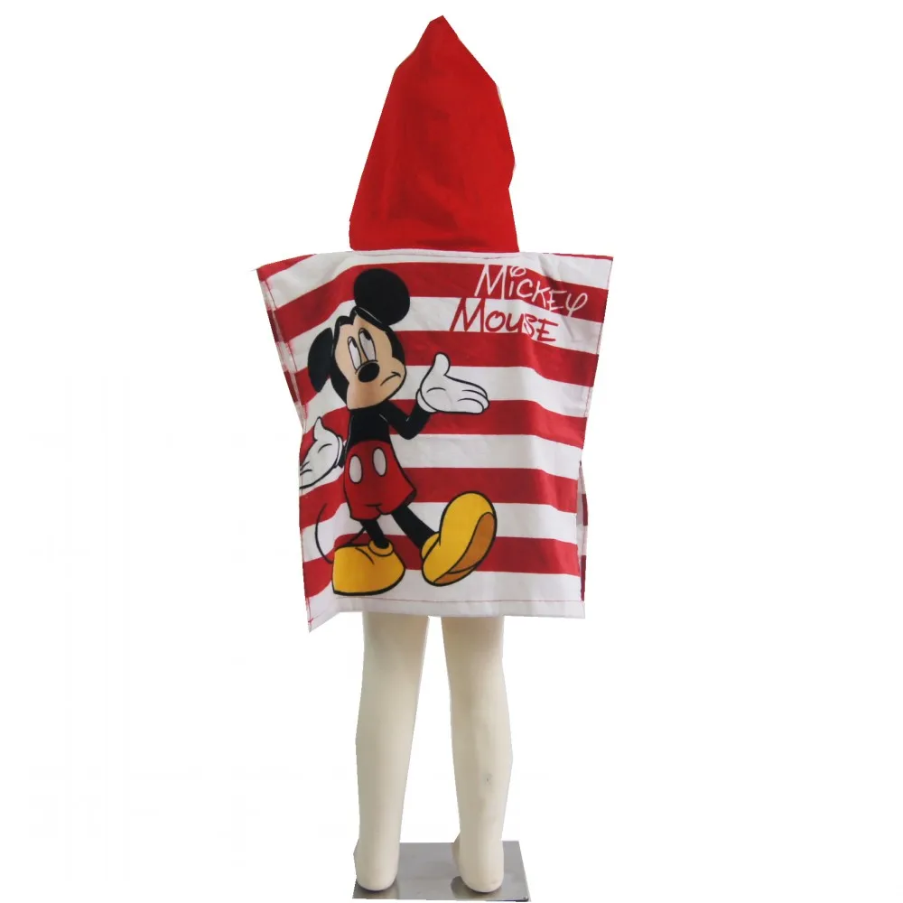 Мягкое банное полотенце с капюшоном и Микки Минни Маус для детей хлопковые