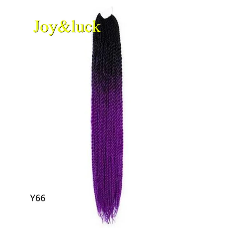 Y66 Joy& luck 24 дюйма Сенегальские закрученные крючком косички 30 прядей синтетические волосы для наращивания плетение волос - Цвет: Y66
