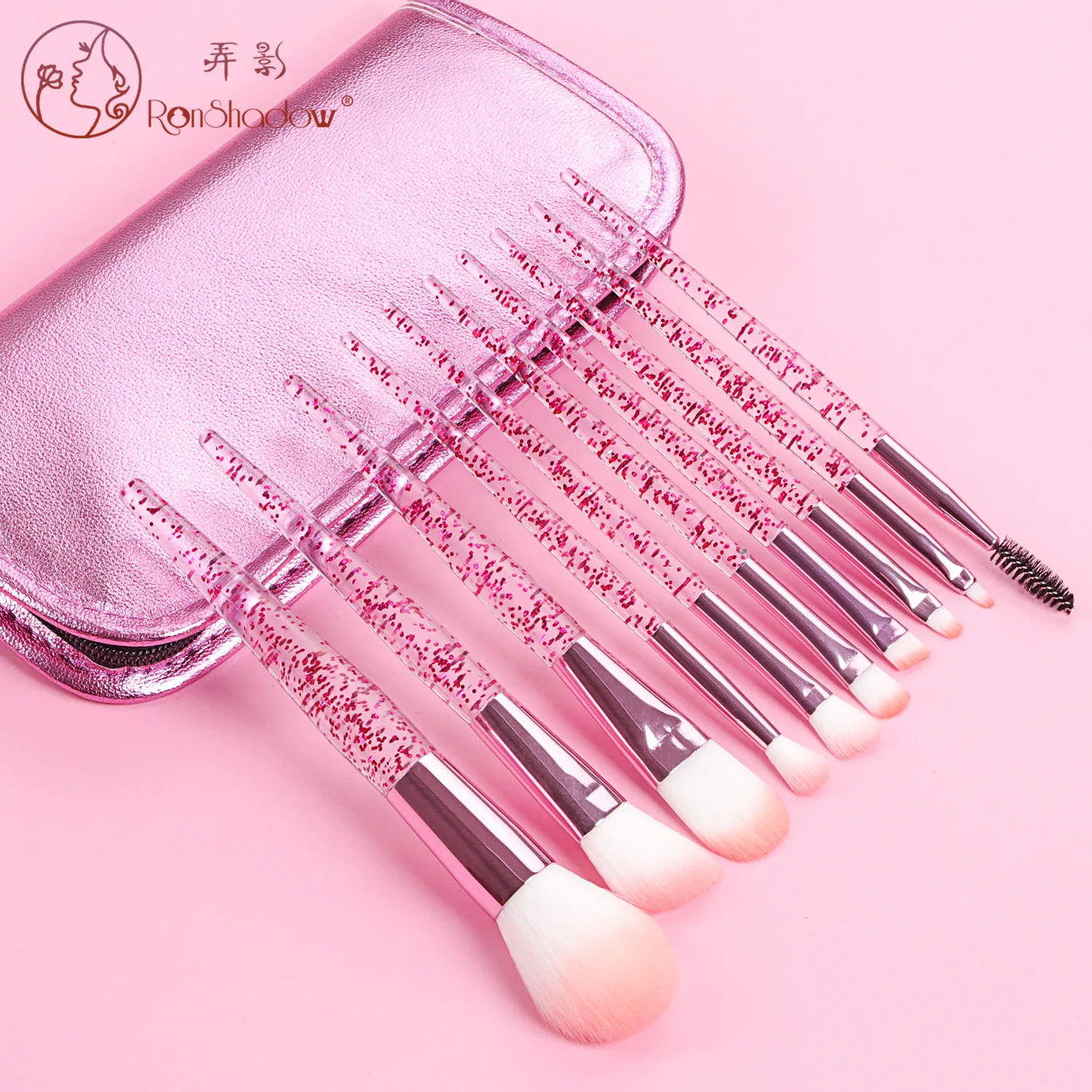 Набор кистей для макияжа глаз с блестками 10 шт. | Красота и здоровье