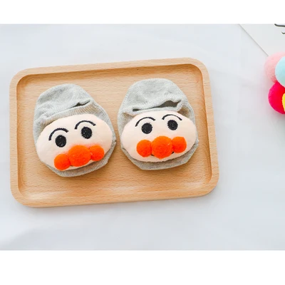 orange face Детские носки с объемным рисунком для детей от 0 до 12 месяцев хлопковые нескользящие носки для маленьких девочек Skarpetki kids Niemowlak calcetines monster, носки для новорожденных мальчиков - Цвет: orange face