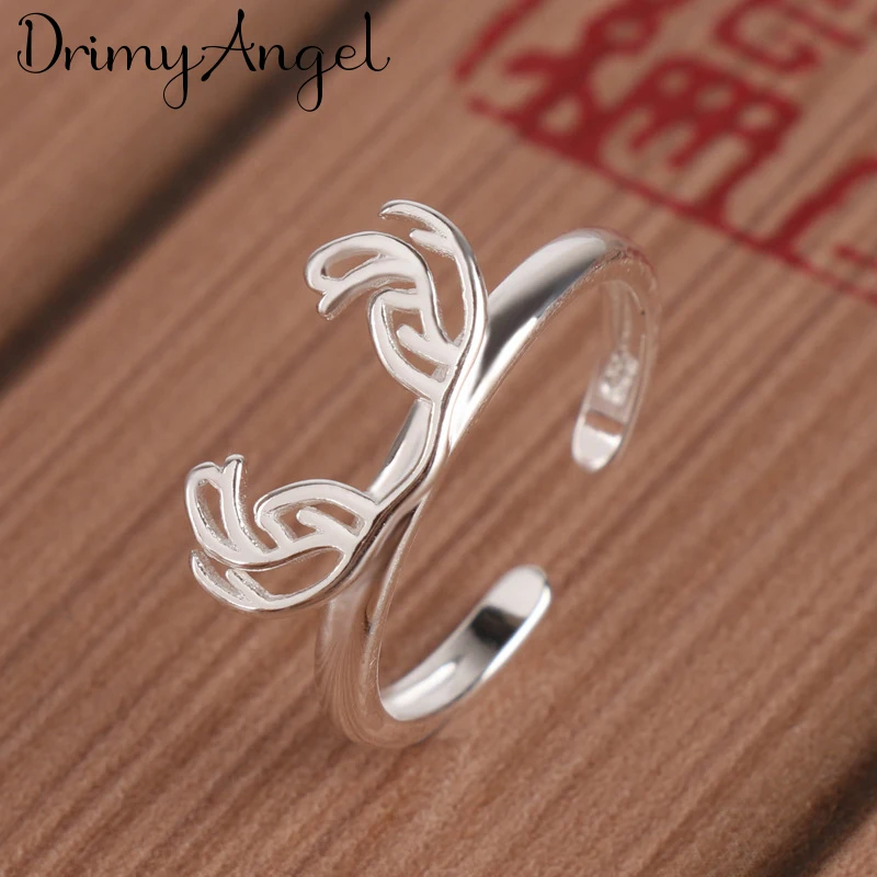 Винтажные серебряные кольца с оленями для женщин Регулируемый размер мужчин