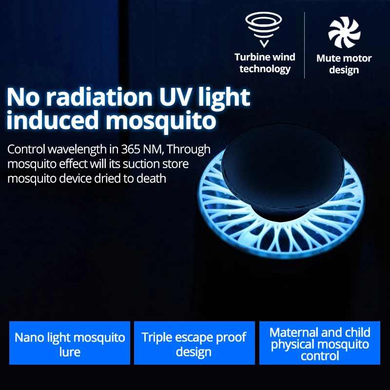 Отпугиватель комаров WAKYME USB лампа для уничтожения насекомых УФ светильник
