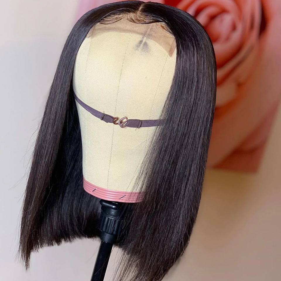 Кудрявые прямые парики боб кружева 2X6 фронтальные человеческие волосы