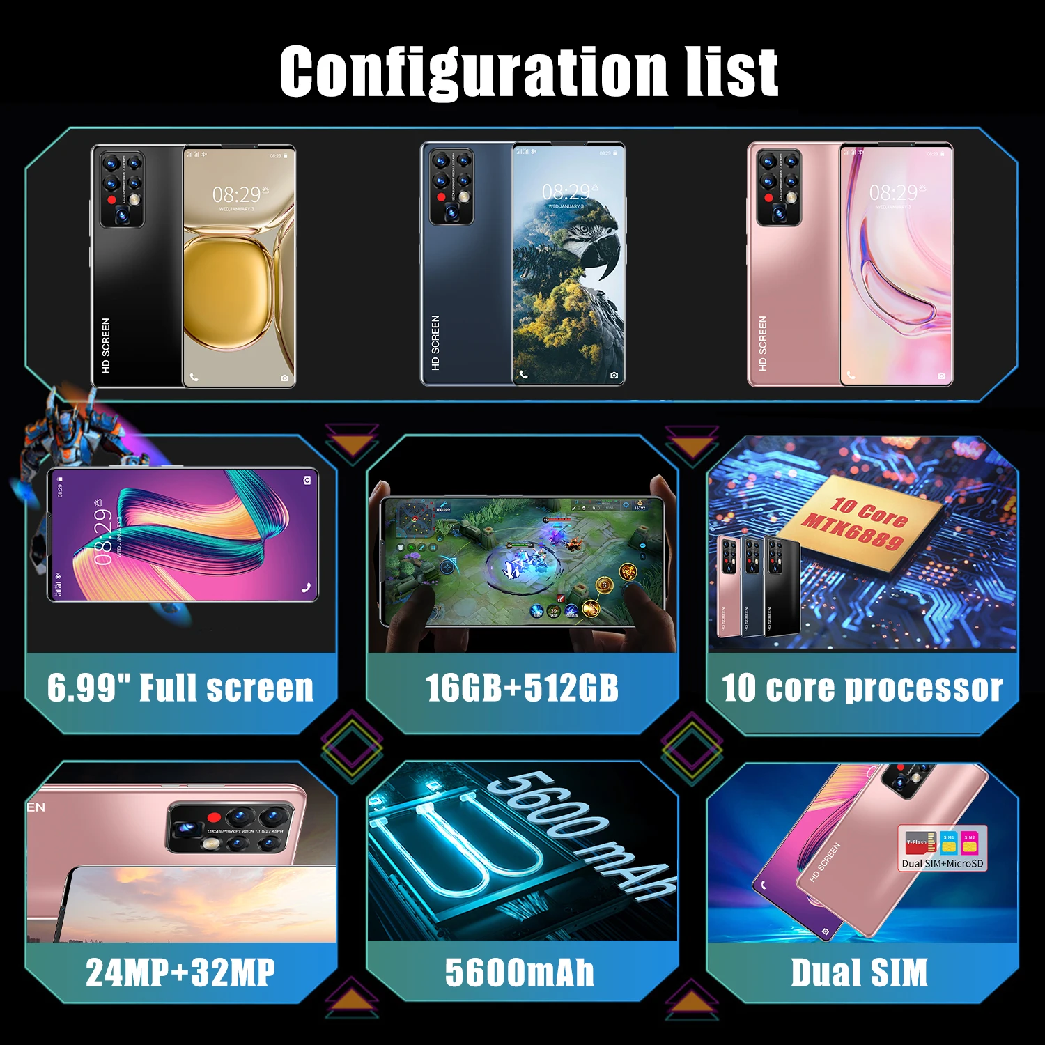 

P50 Pro, 2021 , 16 , 512 , 32 , 5600