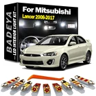 Комплект светильник салона BADEYA, 8 шт., ксенон Автомобильные светодиодные лампы, для Mitsubishi Lancer 2008, 2009, 2010-2017, освещение багажника