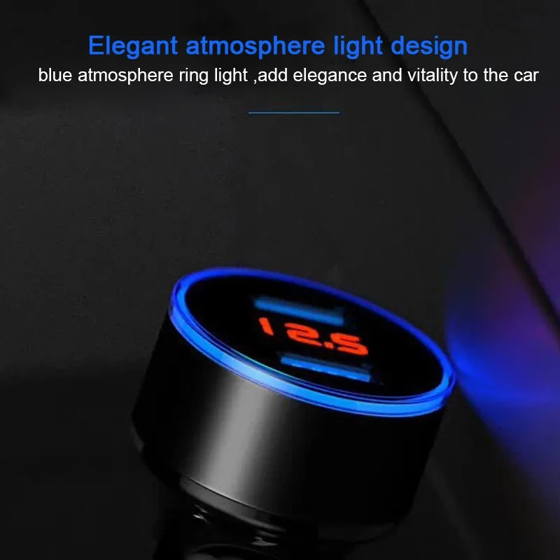Автомобильное зарядное устройство 5V 3.1А с LED-дисплеем, универсальное с двумя USB-портами для Mercedes Benz E53 C63 C43 C-Class AMG GL550 F800 A200 M on.