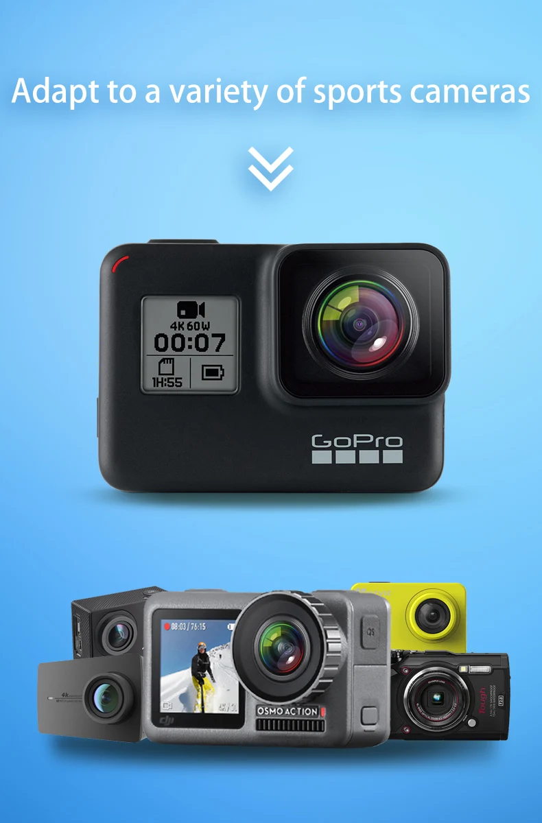 360 градусов вращения Рюкзак Сумка зажим для GoPro Hero 8 7 6 5 4 Xiaomi yi SJCAM SJ4000 DJI аксессуары для экшн-камеры