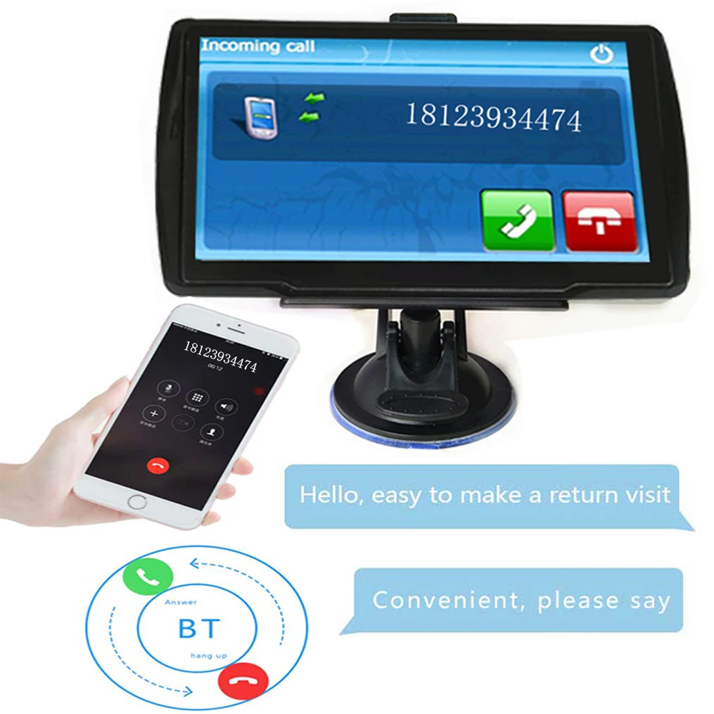 5 дюймовый GPS навигатор с высоким разрешением FM Bluetooth 2019 БМ + 8G Navitel новейшая