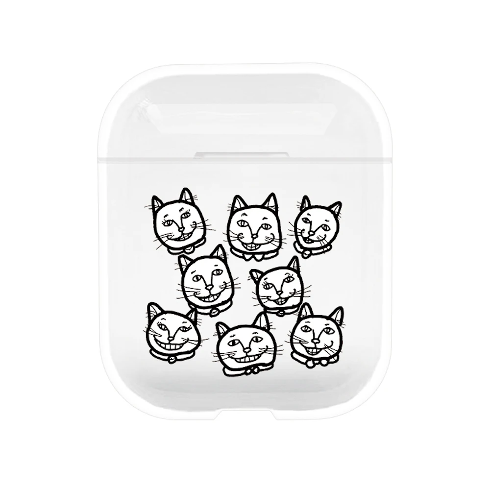 Жесткий прозрачный чехол для AirPods, беспроводные наушники, милый бренд, чехол для зарядки, сумка для AirPods 1 2, защитный чехол - Цвет: OSPC 42